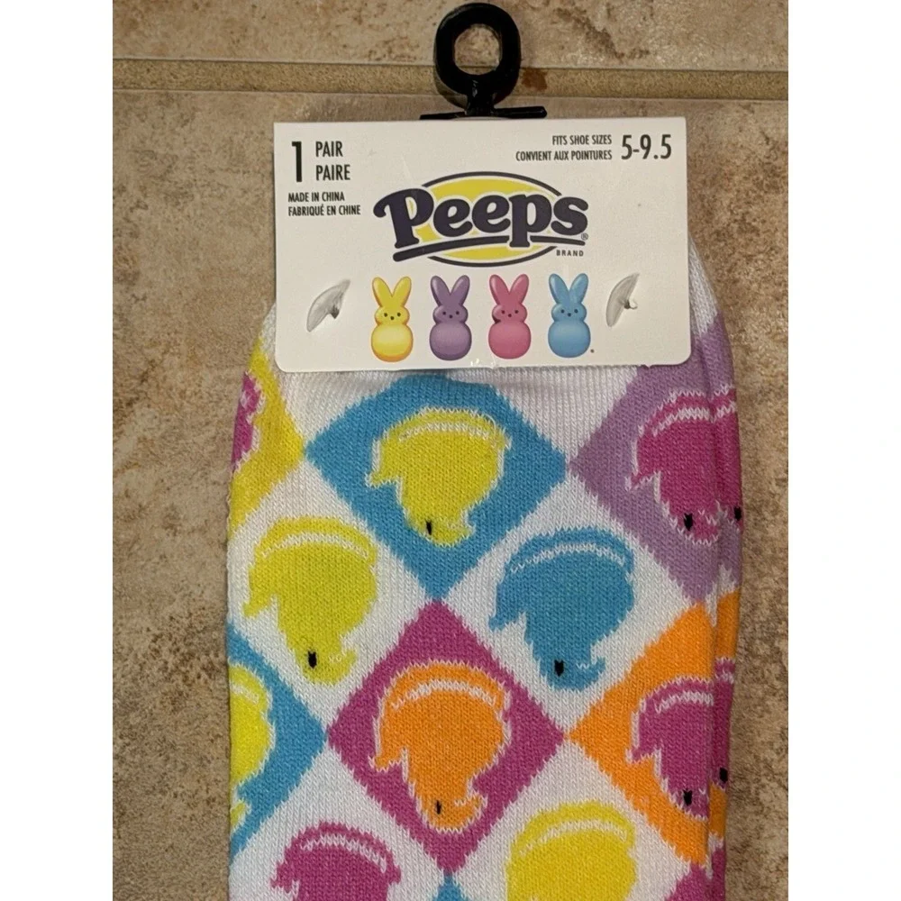 NEW Peeps Easter Ankle Socks Unisex Adult Size 5-9.5